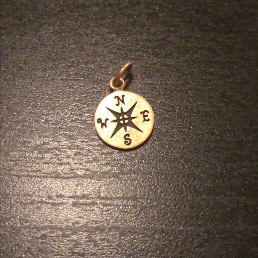 Compass necklace charm
